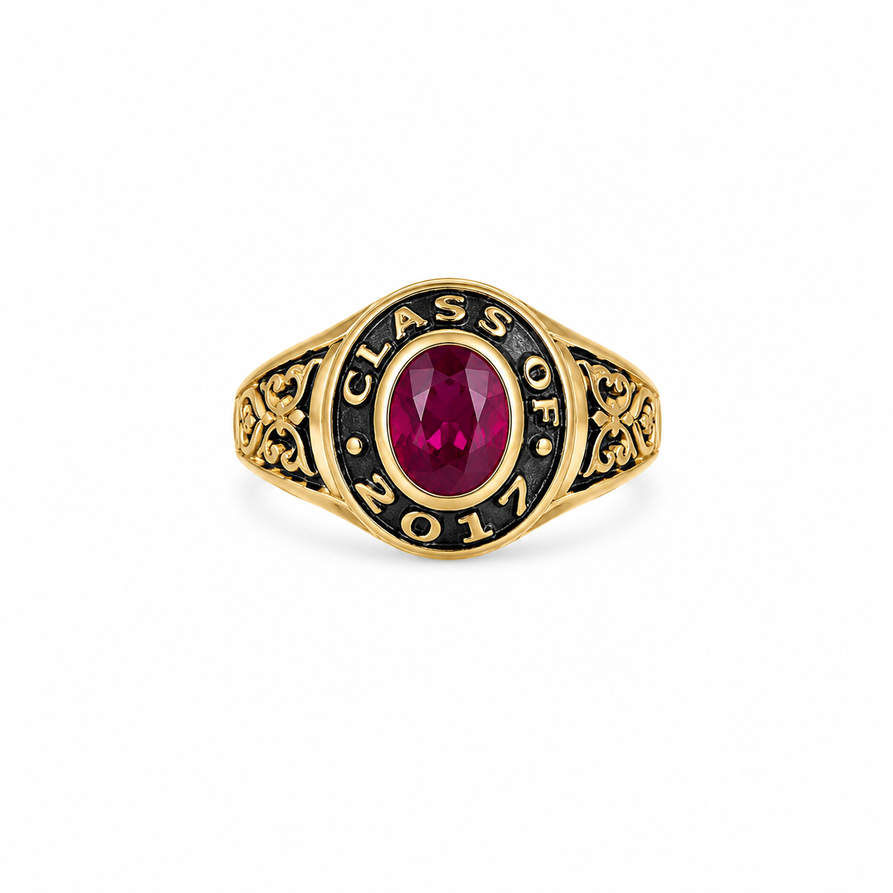 14KT Class Of 2017 Cubic Zirconium Yellow Gold Ring [A2B9]