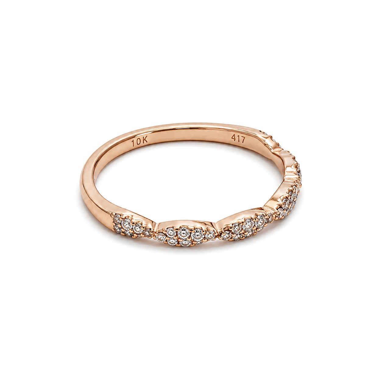 10KT Rose Gold 0.30 CTW Diamond Ladies Ring [KS12H00]