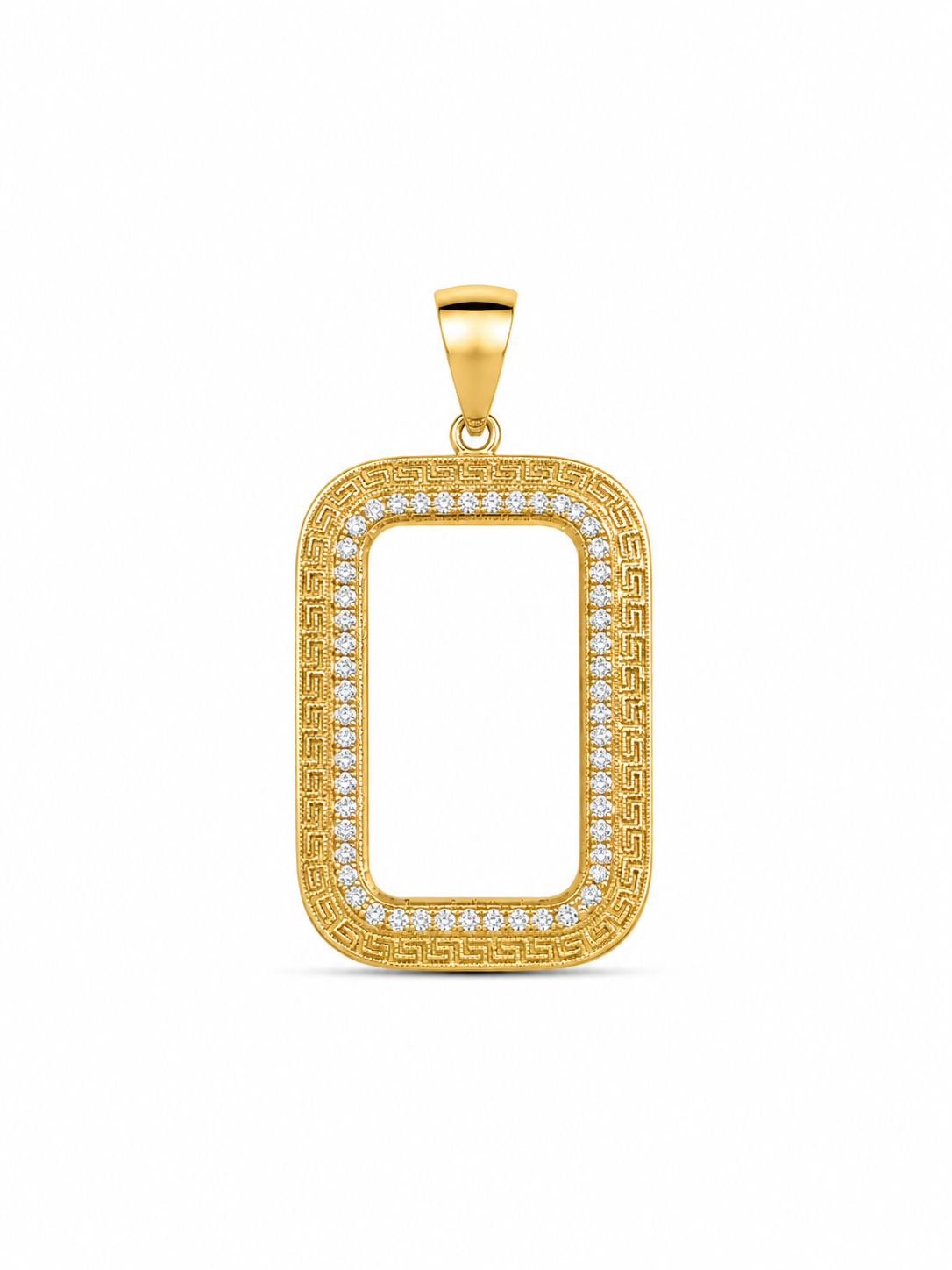 14KT Yellow Gold Designer Bezel Pendant [A9B0]