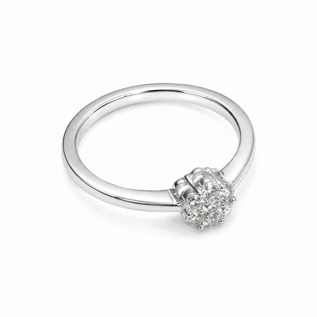 10KT White Gold 0.20 CTW Diamond Ladies Ring [KS13H00]