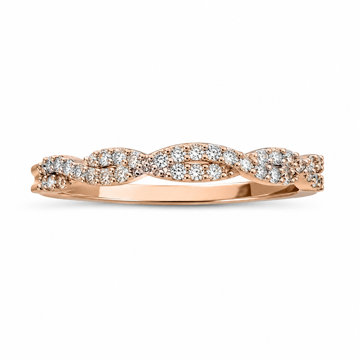 10KT Rose Gold 0.30 CTW Diamond Ladies Ring [KS12H00]