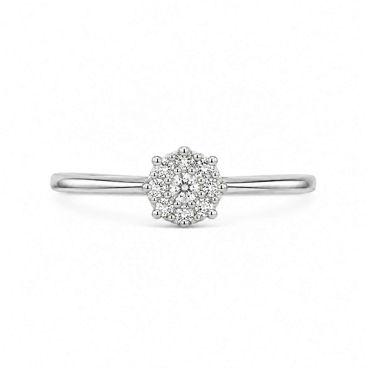 10KT White Gold 0.20 CTW Diamond Ladies Ring [KS13H00]
