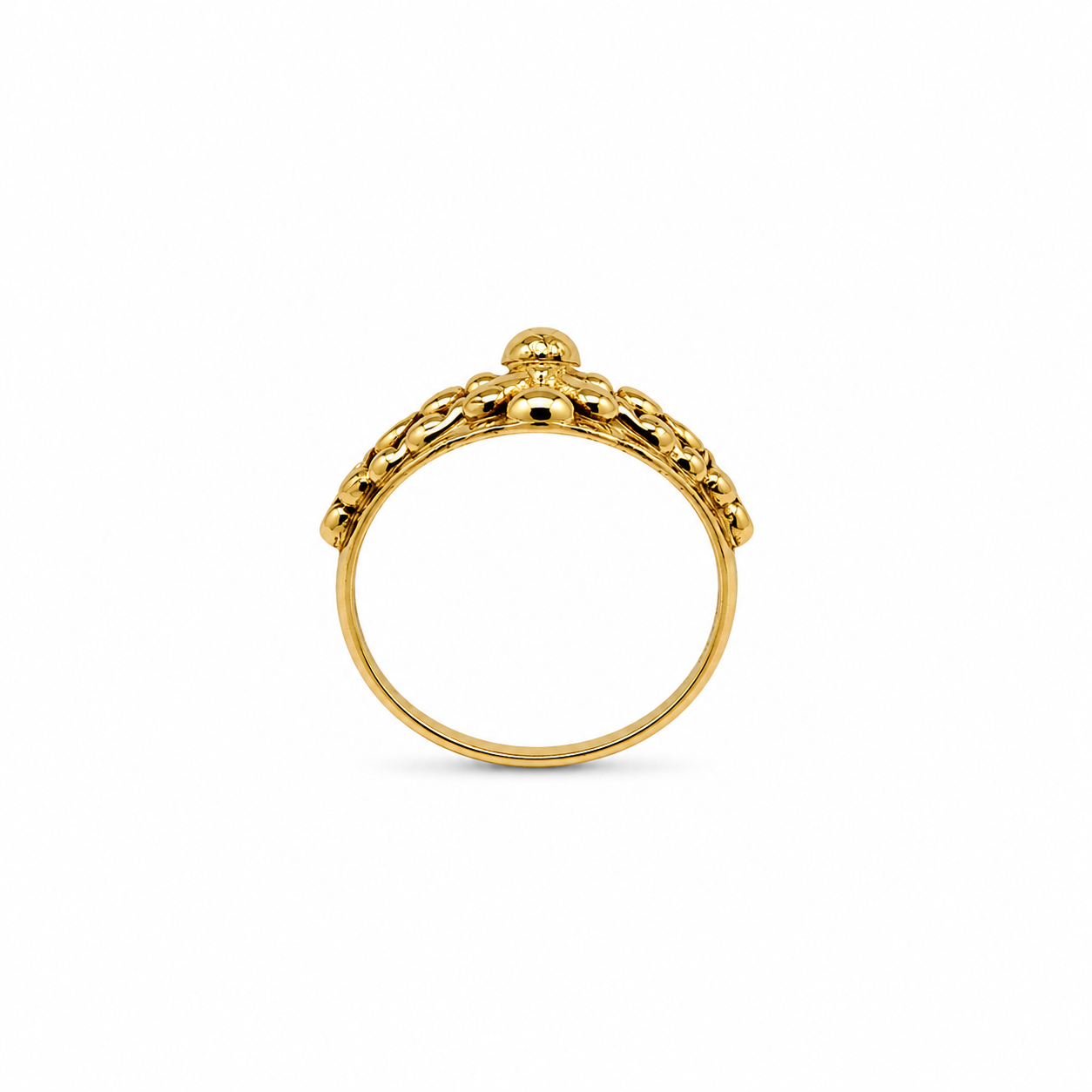 22KT Leaf Design Yellow Gold Ring [A2B3]