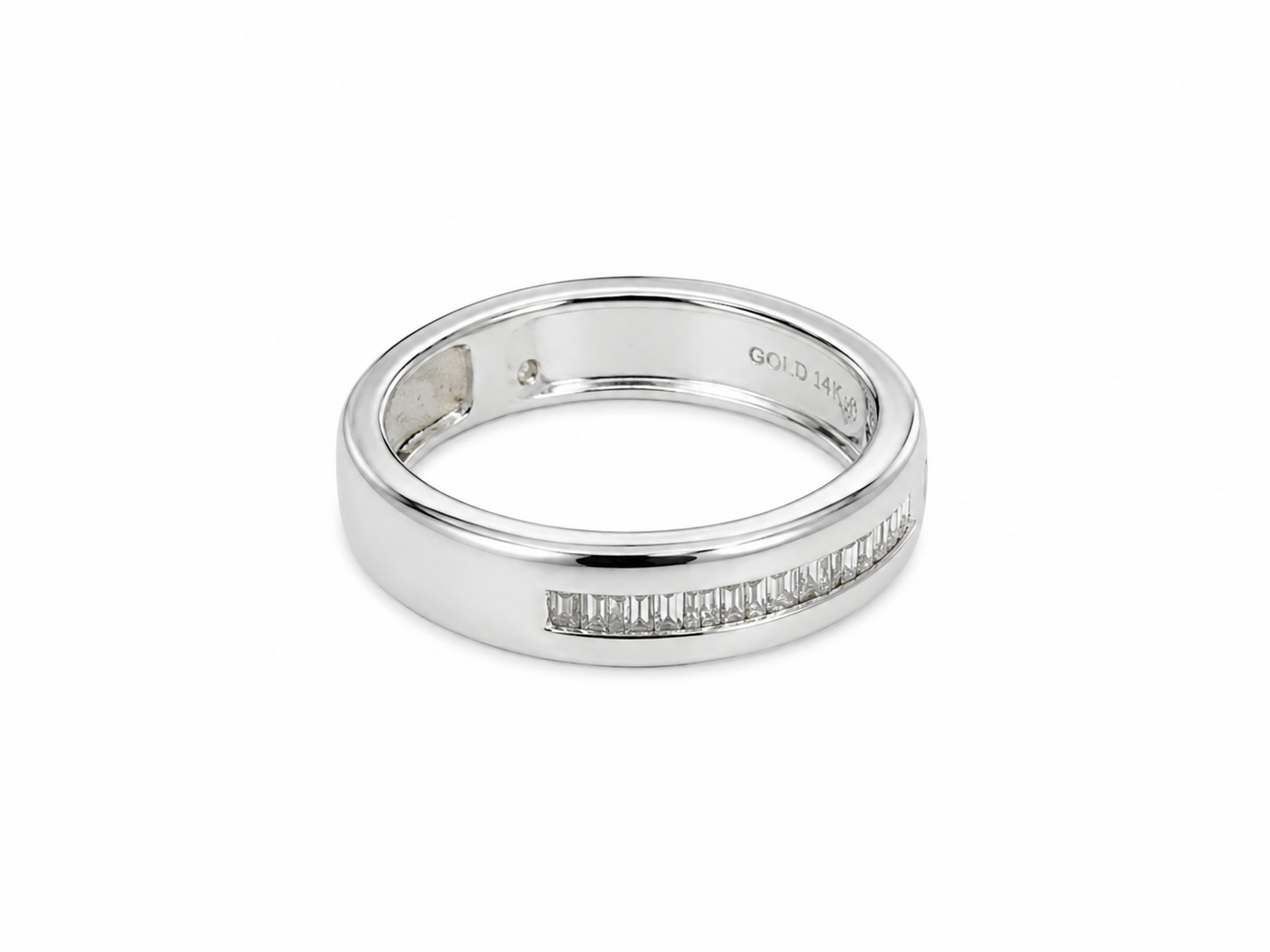 14KT White Gold 0.20 CTW Diamond Baguette Ring [KS17H85]