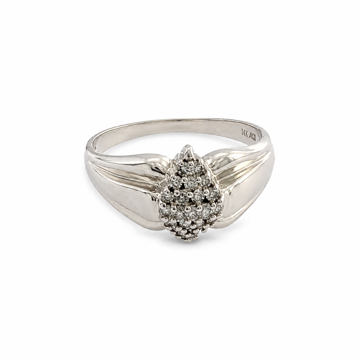 10KT White Gold 0.25 CTW Diamond Ladies Ring [K9H00 - A3B1]