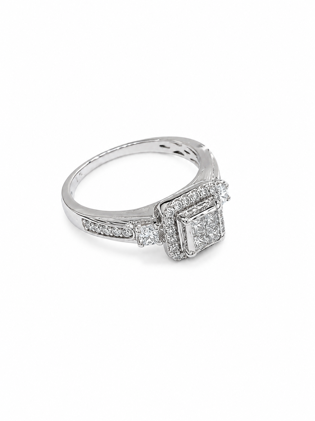 10KT White Gold 1 CTW Diamond Ladies Ring [K3T]