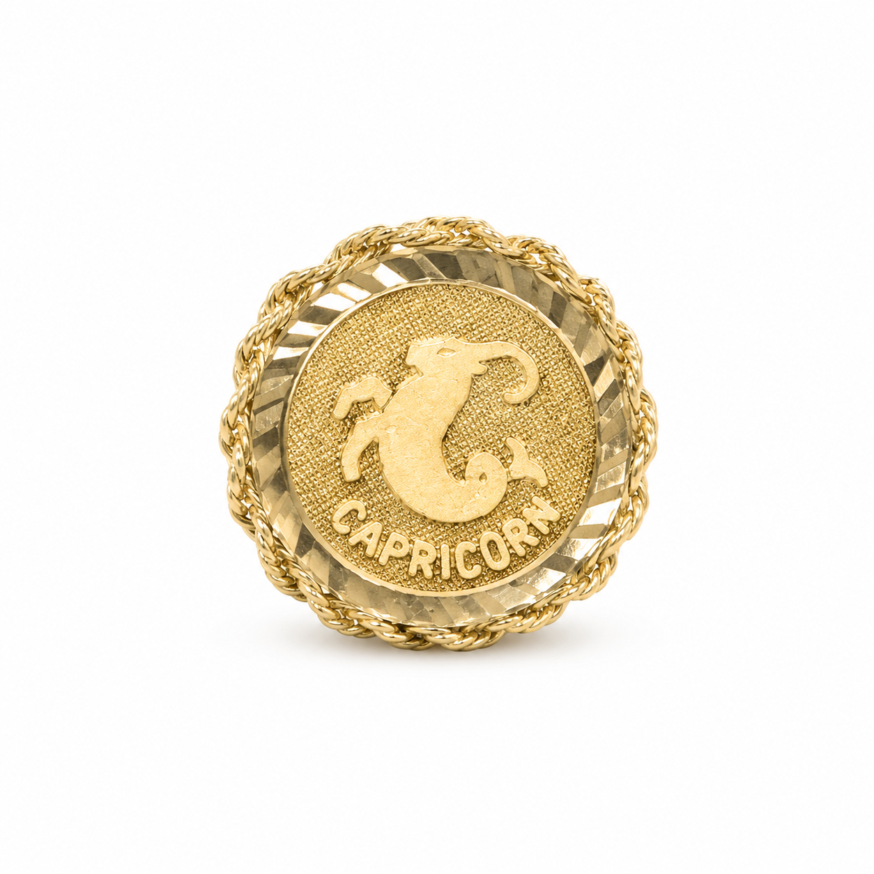 10KT Yellow Gold Capricorn Ring [A2P6]