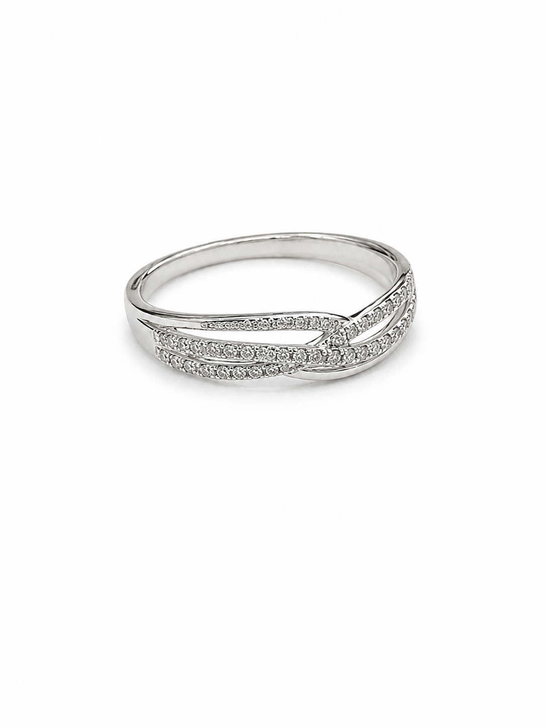 10KT White Gold 0.20 CTW Diamond Ladies Ring [K7H25]