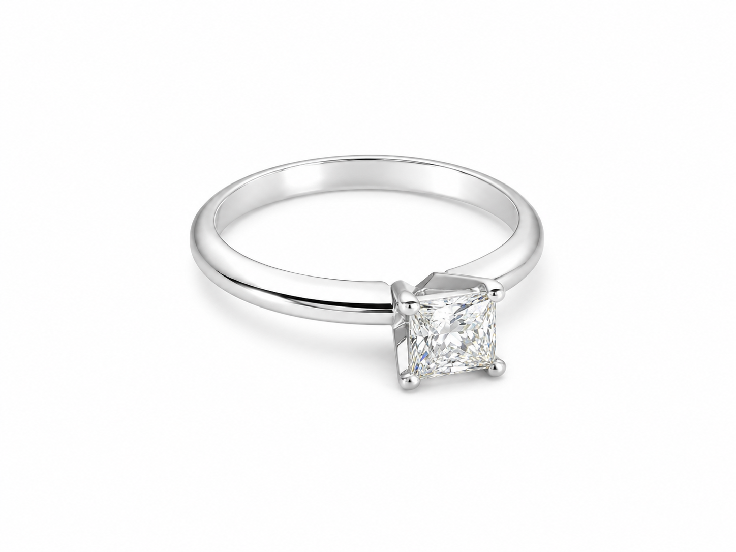 18KT White Gold GIA 0.80 CTW VVS2-E Diamond Ring [K85H00 - 6272865870]