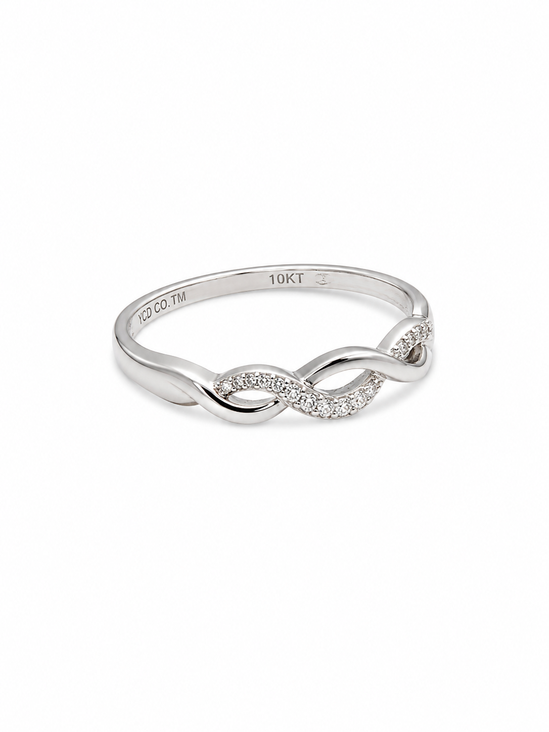 10KT White Gold 0.03 CTW Diamond Ladies Ring [K4H75]