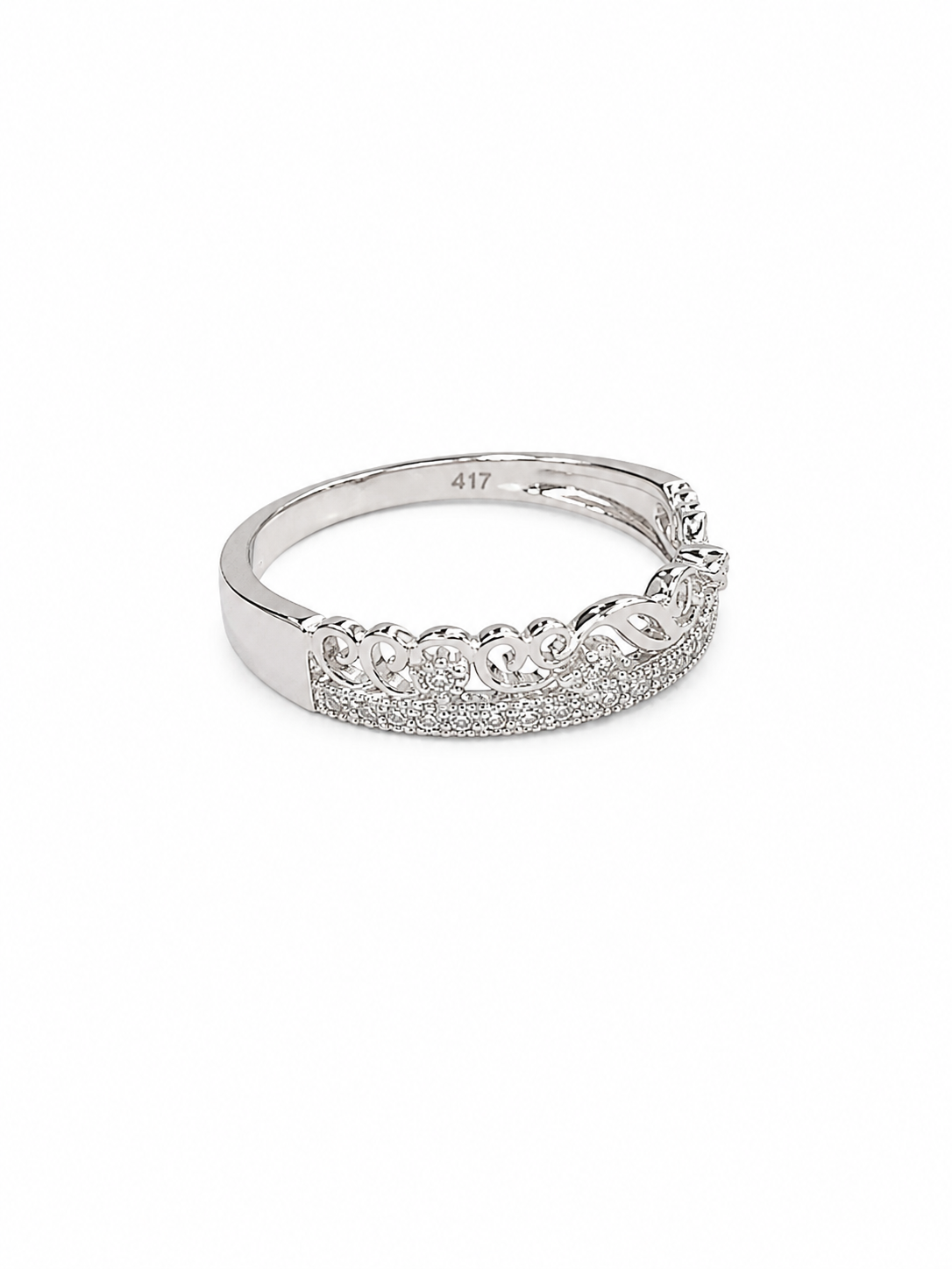 10KT White Gold 0.08 CTW Diamond Ladies Ring [K5H75]