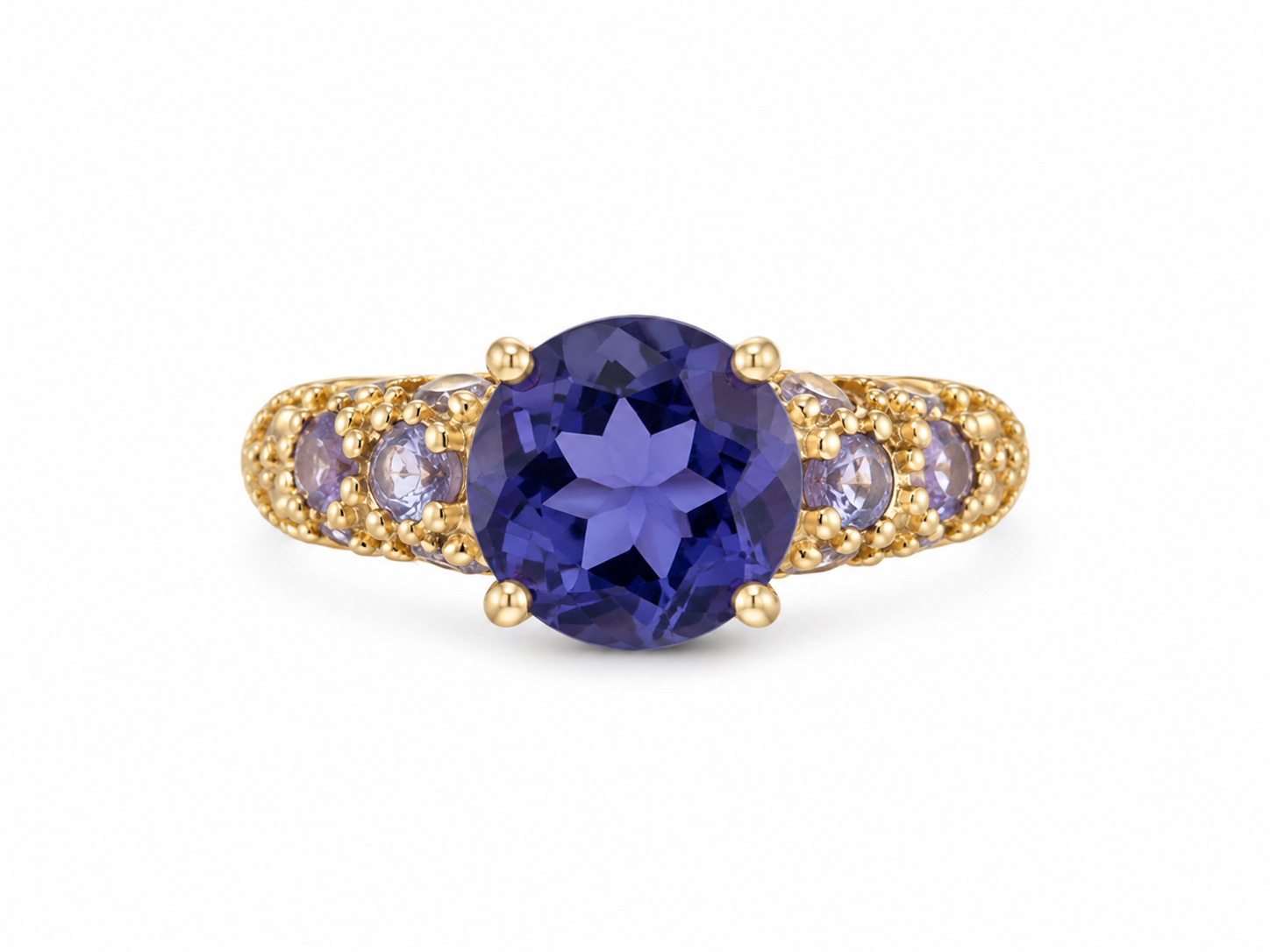 14KT Yellow Gold 2.00 CTW Tanzanite Ring [K2T]