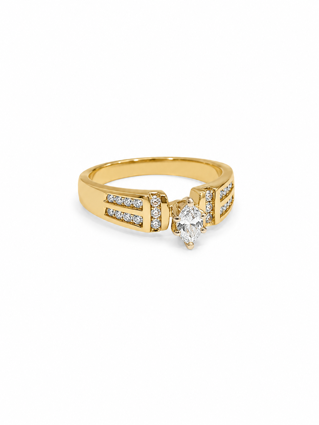 14KT Yellow Gold 0.66 CTW Diamond Ring [K32H00]