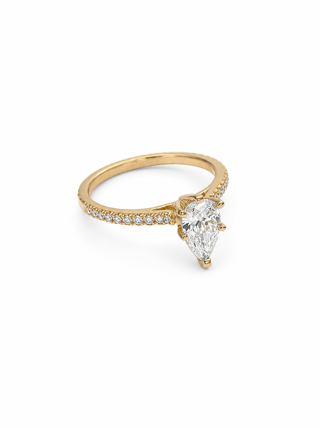 10KT Yellow Gold 0.50 CTW Diamond Ring [K15H00]