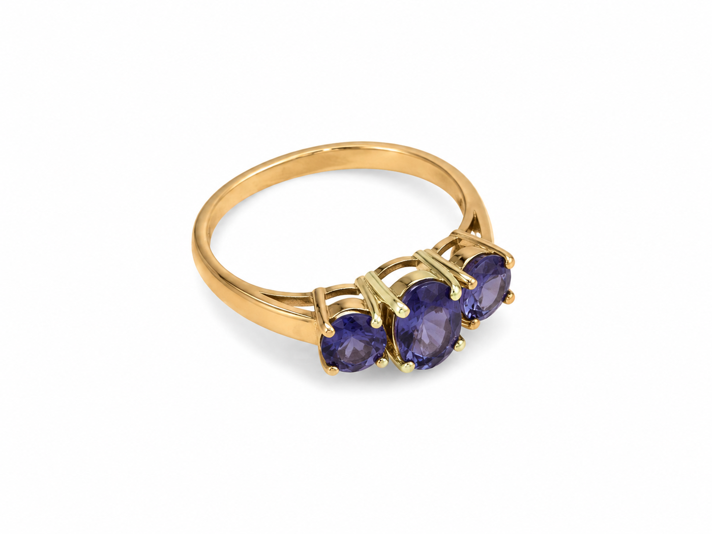 10KT Yellow Gold 2.00 STW Tanzanite Ring [K1T]