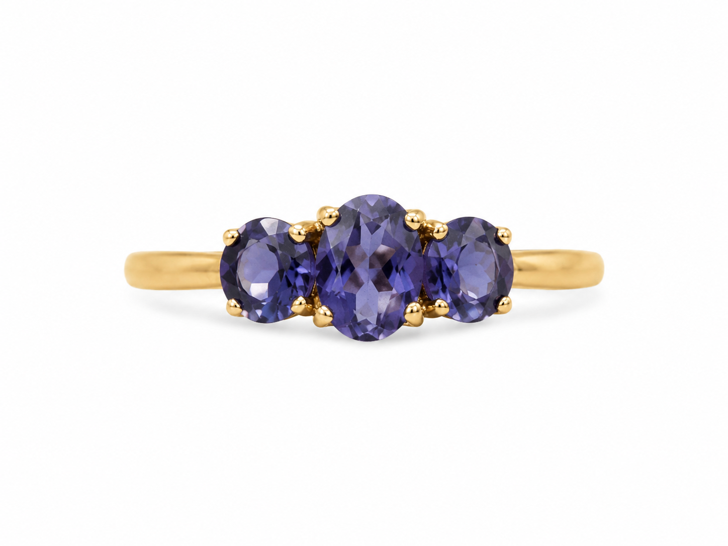 10KT Yellow Gold 2.00 STW Tanzanite Ring [K1T]