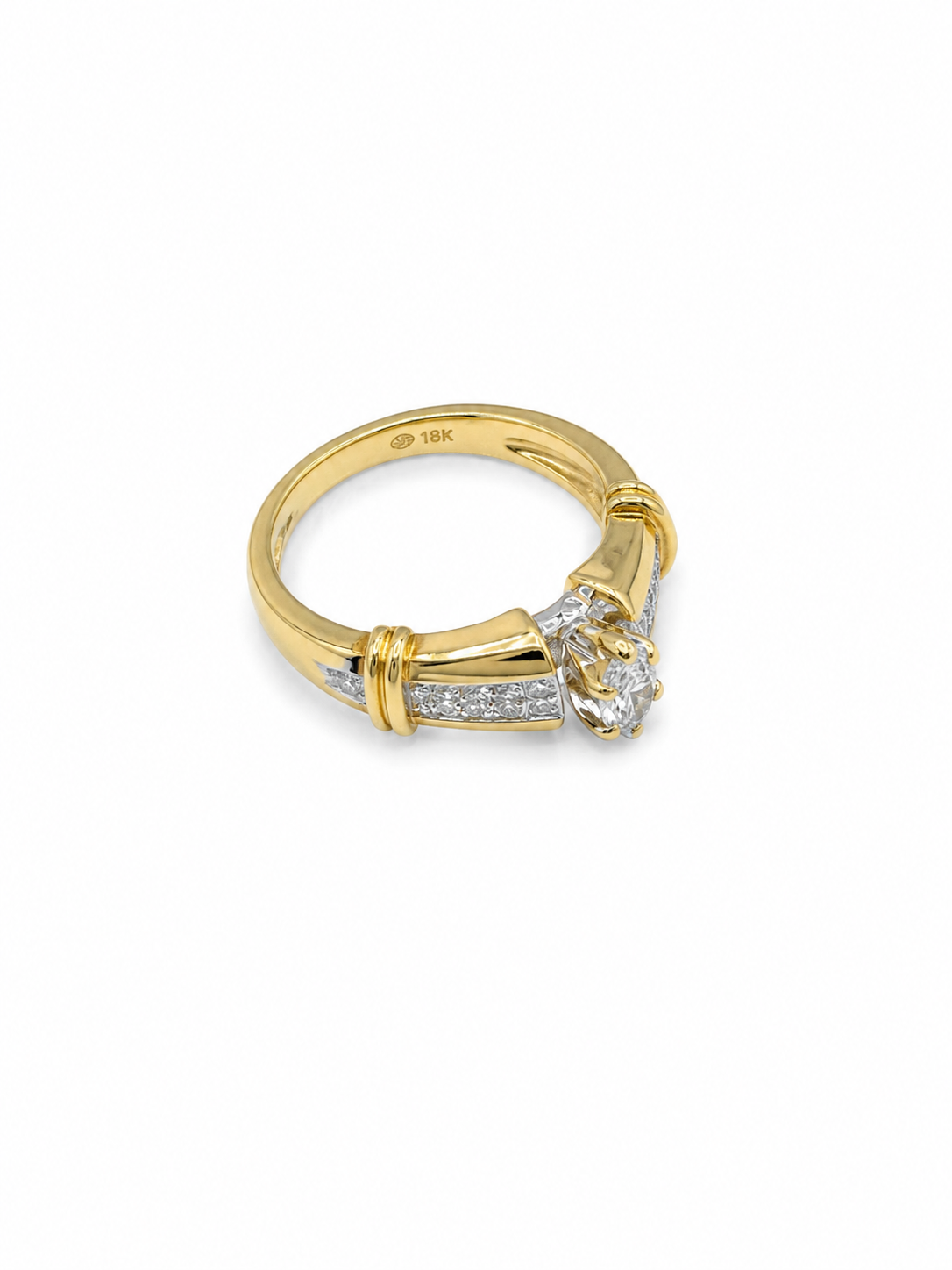 18KT Yellow Gold 0.65 CTW Diamond Ring [K54H00]