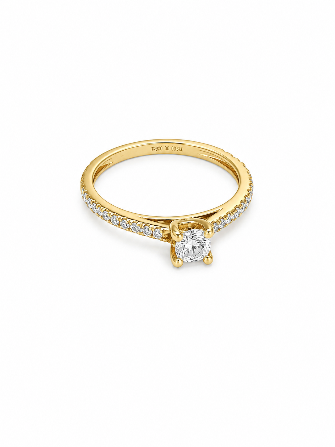 18KT Yellow Gold 0.58 CTW Diamond Ring [K45H00]
