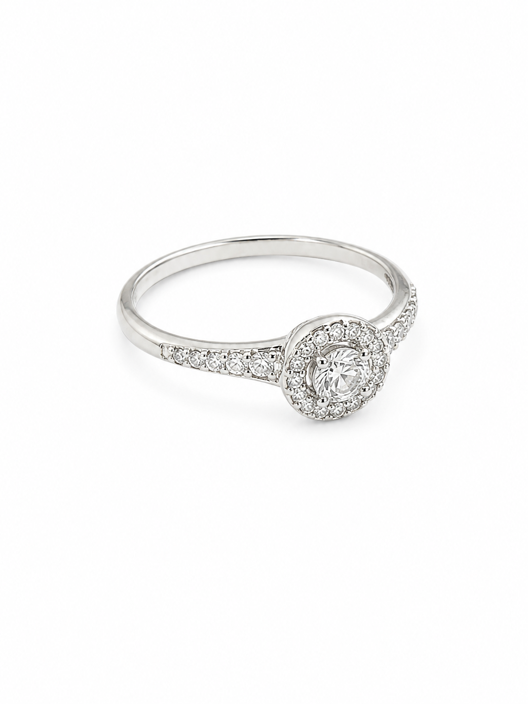 14KT White Gold 0.28 CTW Diamond Ring [K14H00]