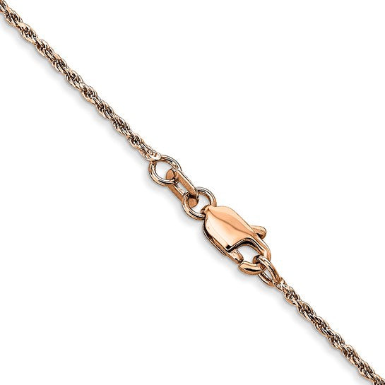 10k Rose Gold Diamond Cut Rope Chains