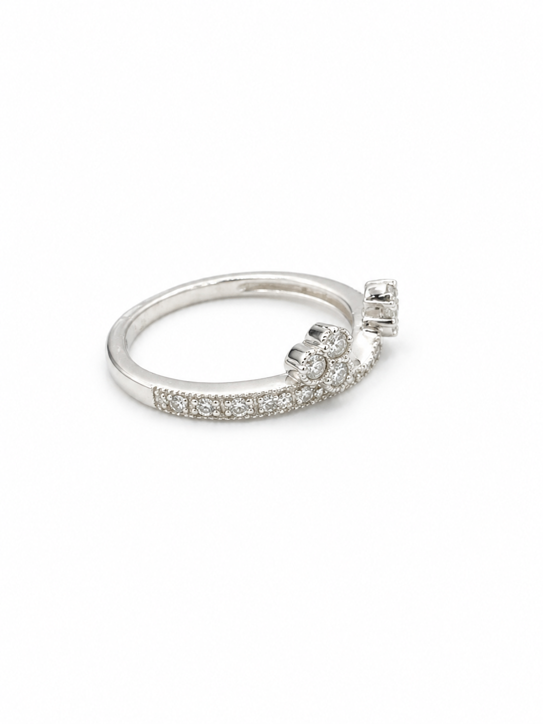 14KT White Gold 0.25 CTW Diamond Ring [K16H00]