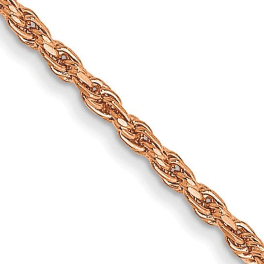 10k Rose Gold Diamond Cut Rope Chains