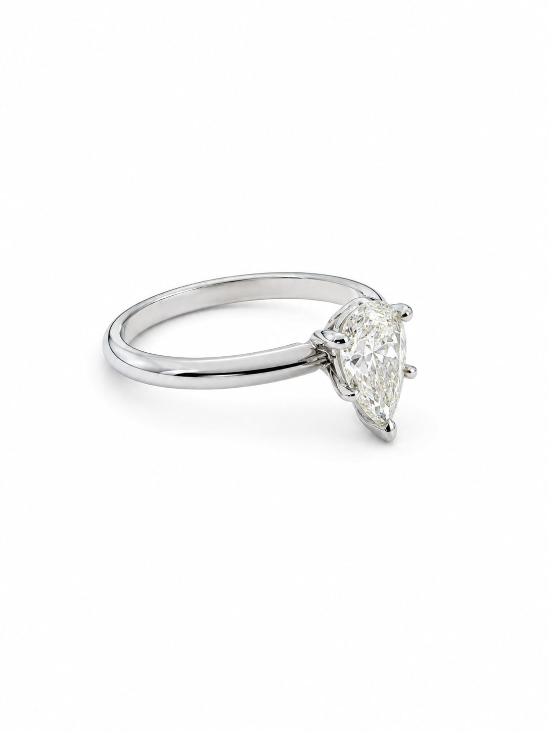 18KT White Gold 0.90 CTW Diamond Ring [K85H00]