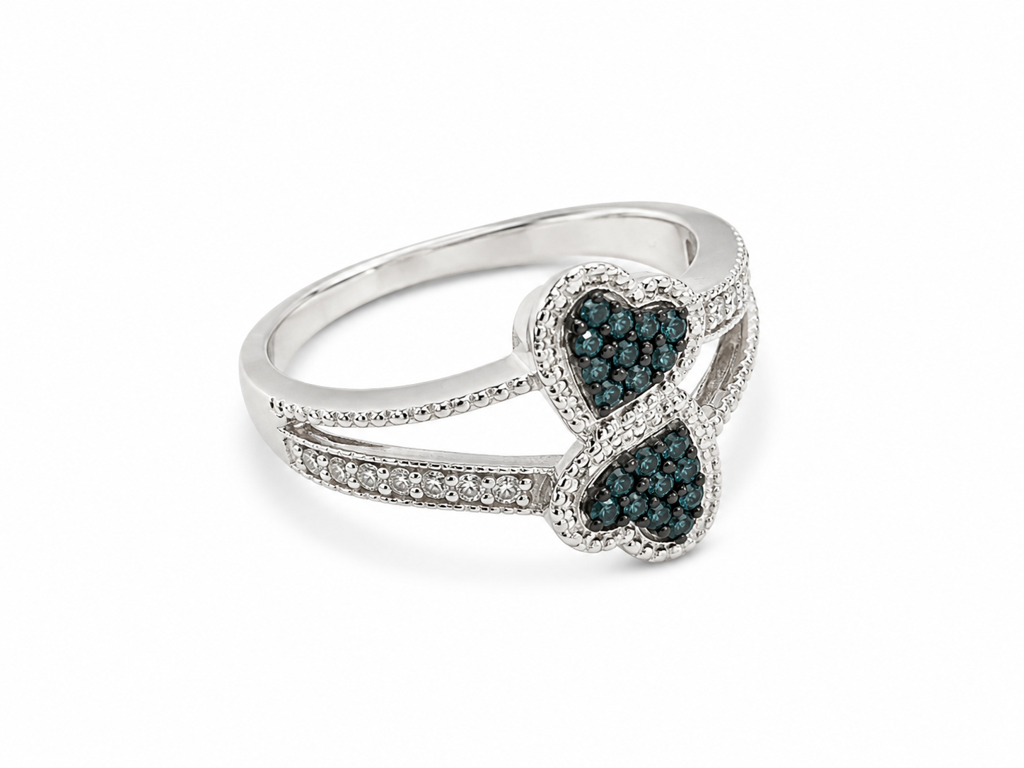10KT White Gold 0.25 CTW Diamond Ring [K12H50]