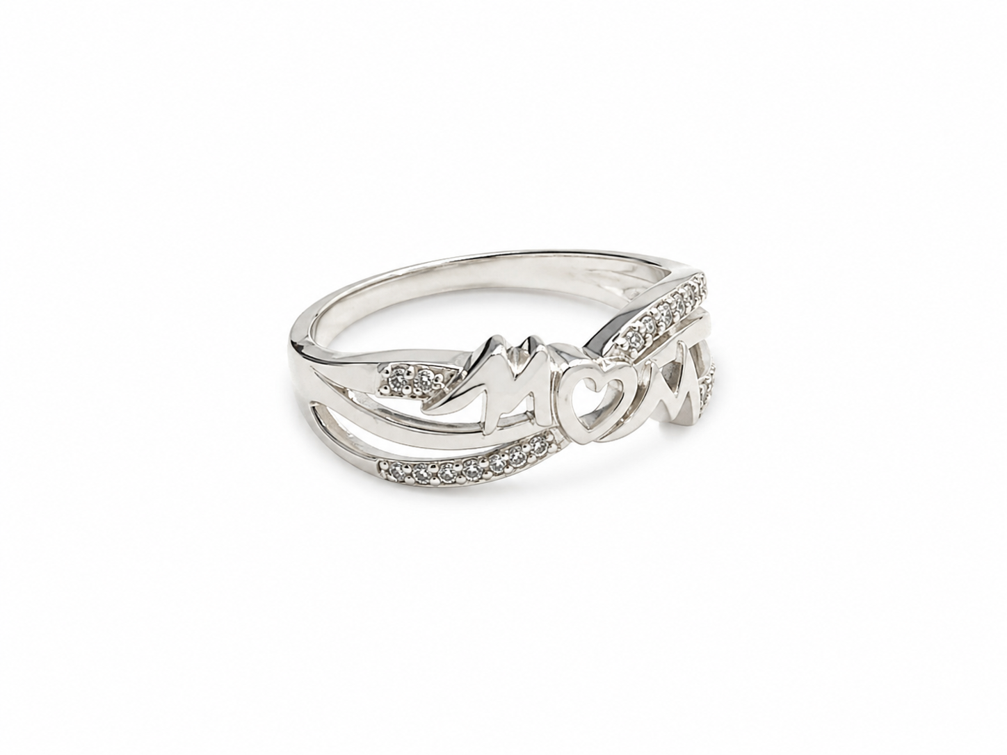 10KT White Gold 0.09 CTW Diamond Ring [K7H75]