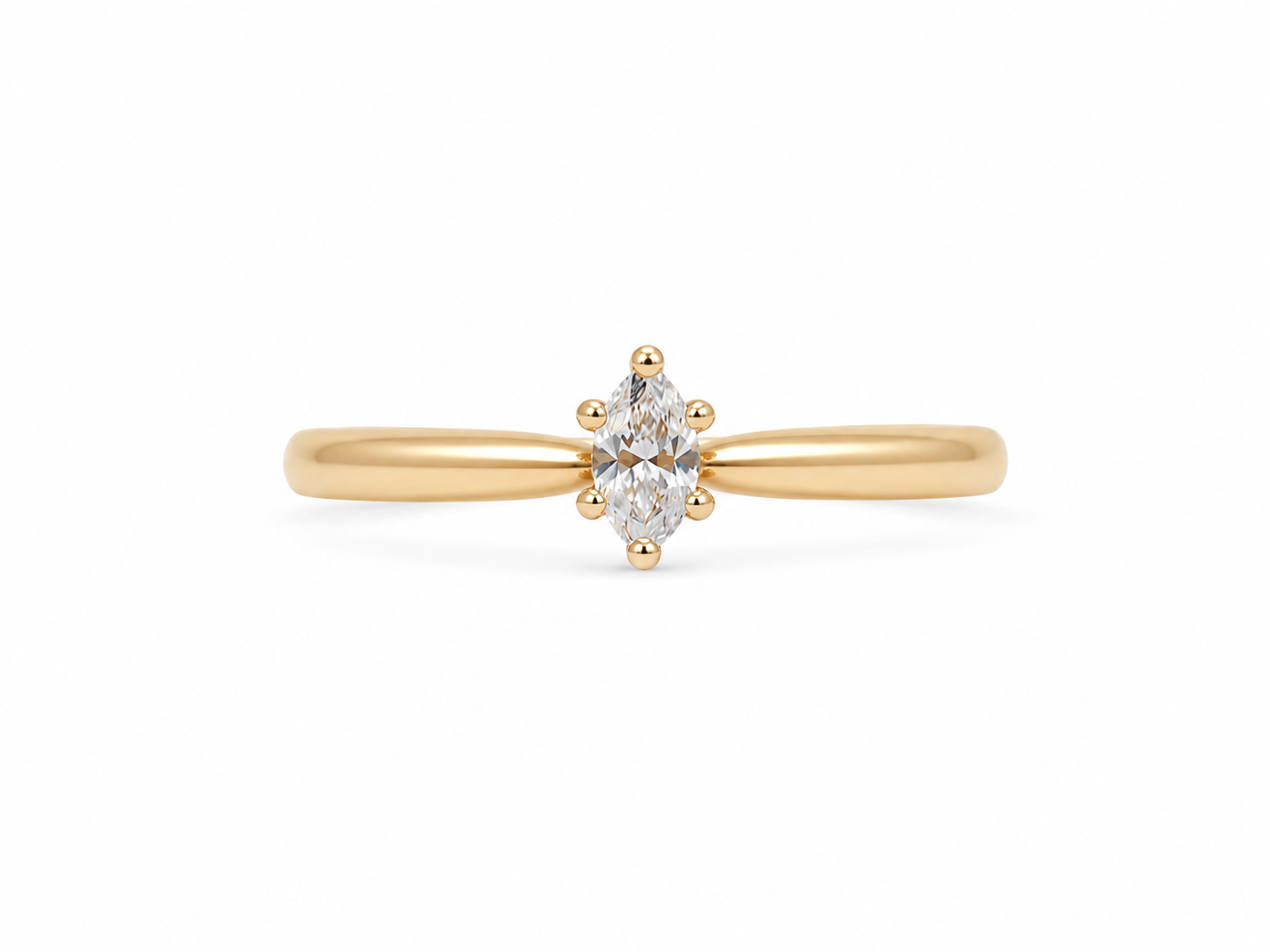 14KT Yellow Gold 0.12 CTW Diamond Ring [K9H50]