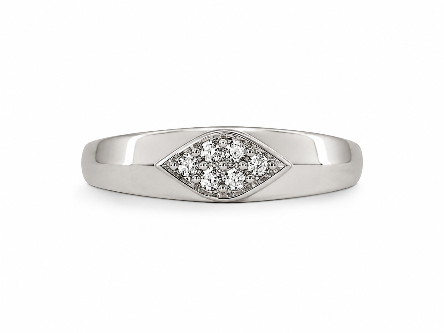 14KT White Gold 0.05 CTW Diamond Ring [K5H80]