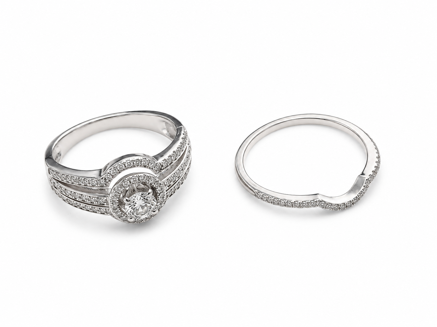 14KT White Gold 0.75 CTW Diamond Ring [K4T]