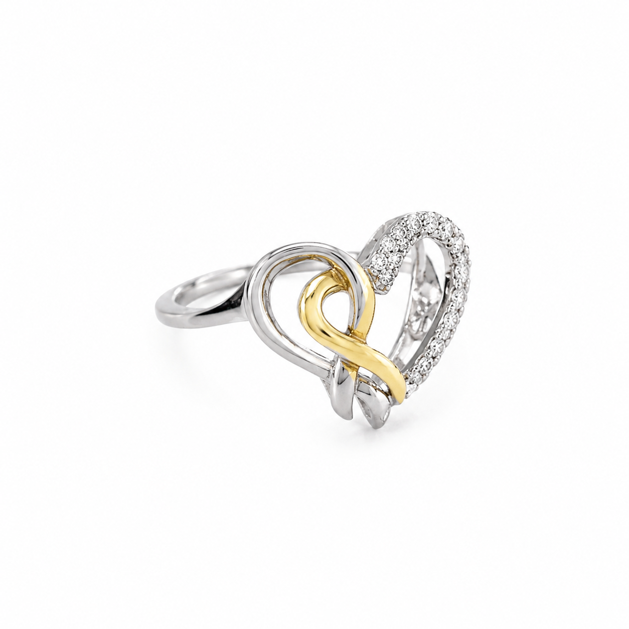10KT Two Tone 0.16 CTW Diamond Ring [K9H00]