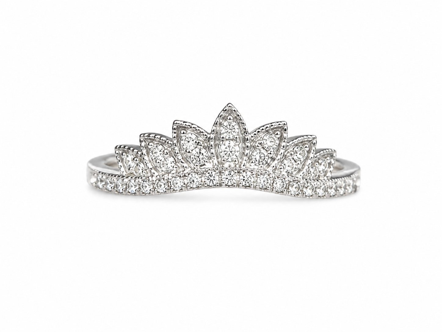 10KT White Gold 0.16 CTW Diamond Ring [K7H00]