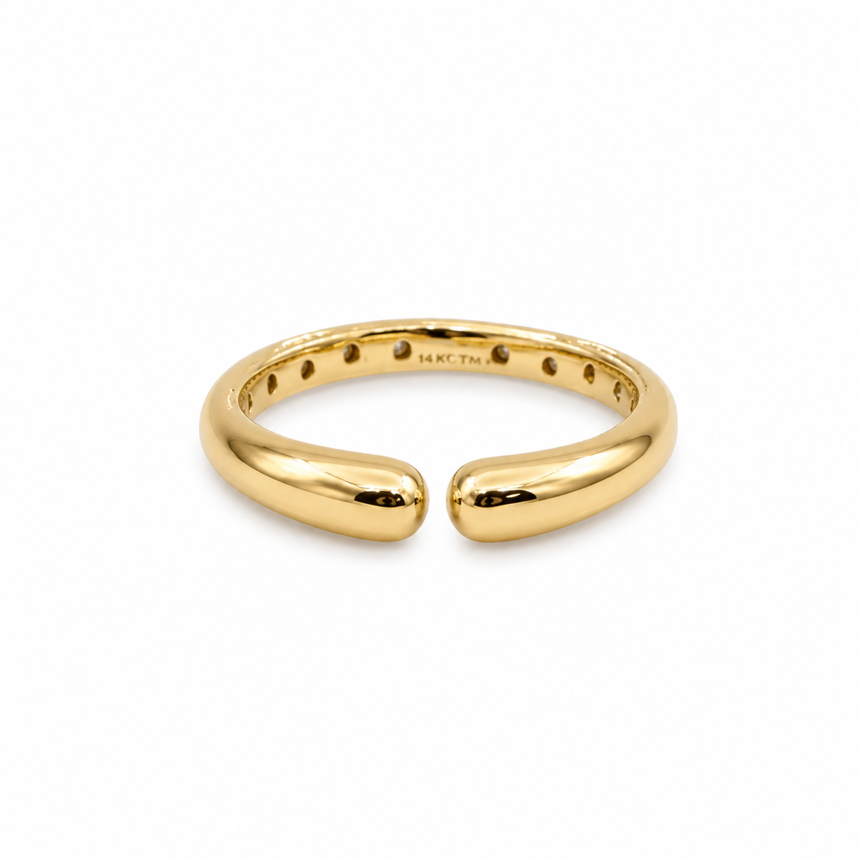 14KT Open Band Yellow Gold Ring {A2B2]