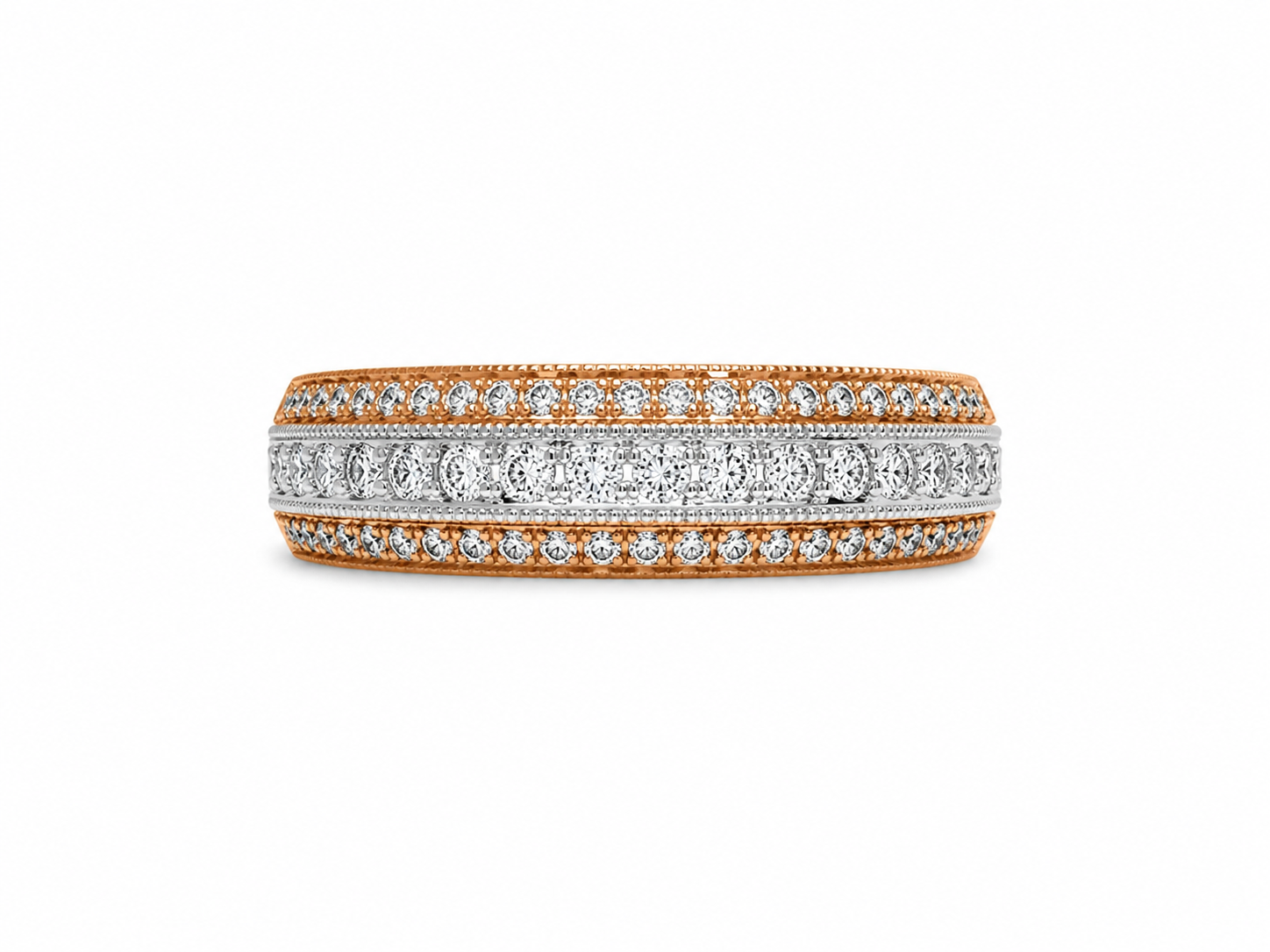 10KT Two Tone Gold 0.50 CTW Diamond Ring [K22H00]