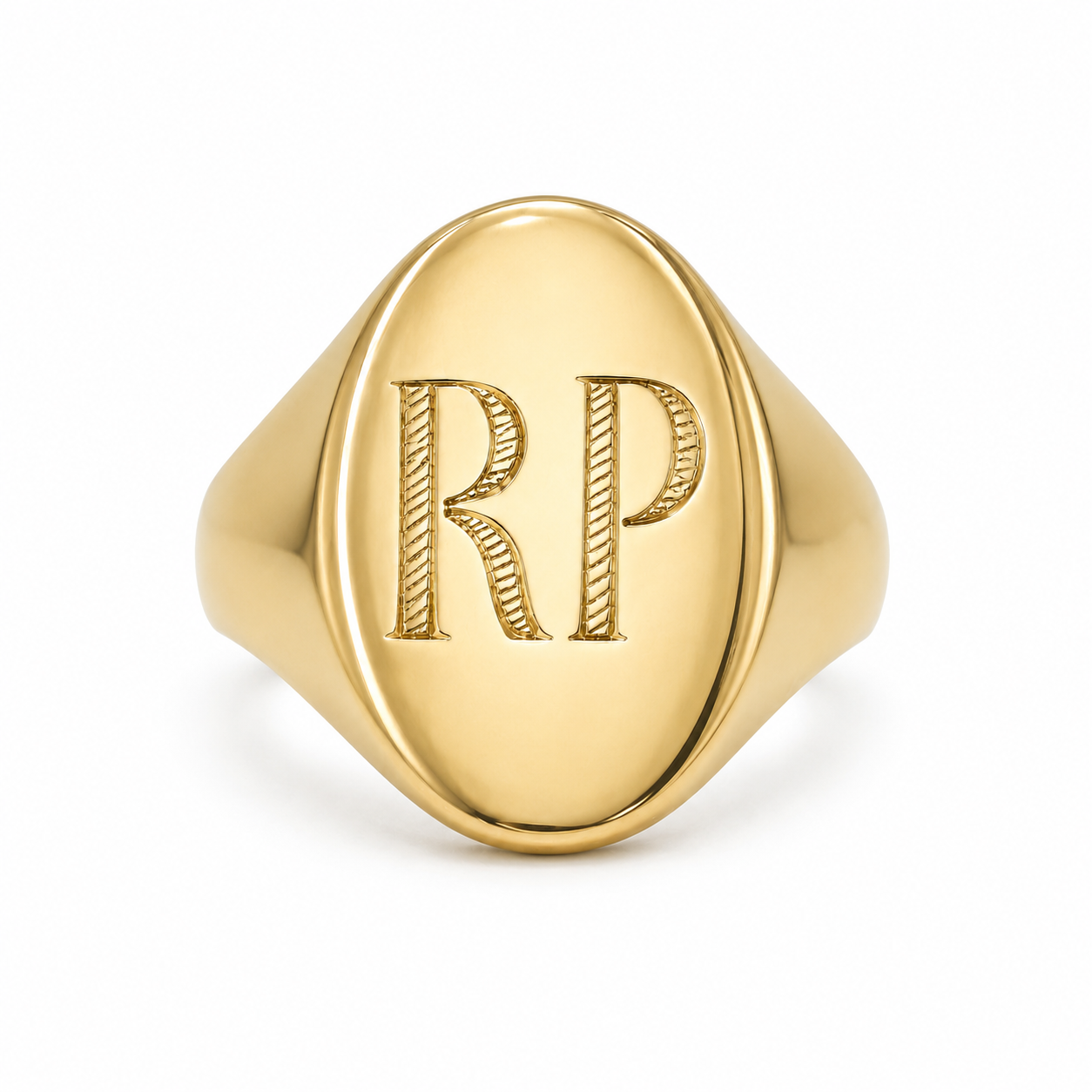 10KT Yellow Gold RP Oval Ring [A6P2]