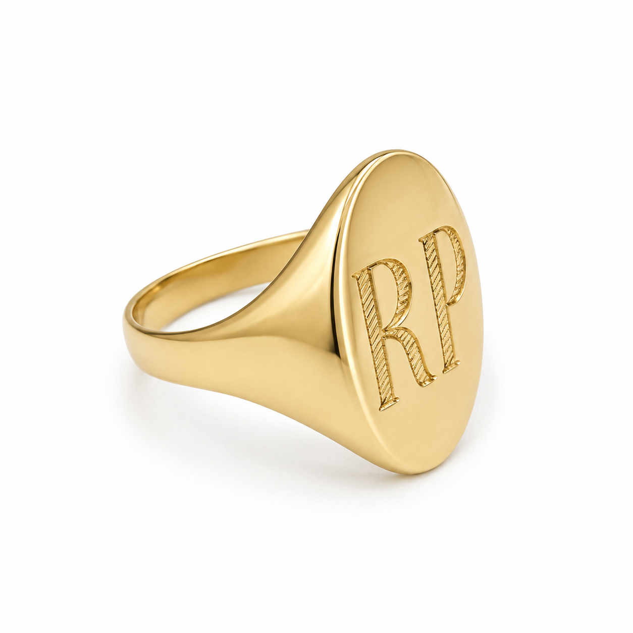 10KT Yellow Gold RP Oval Ring [A6P2]