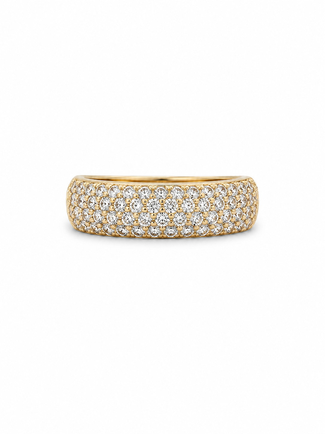 10KT Yellow Gold Plain Cluster Band [A3P8]