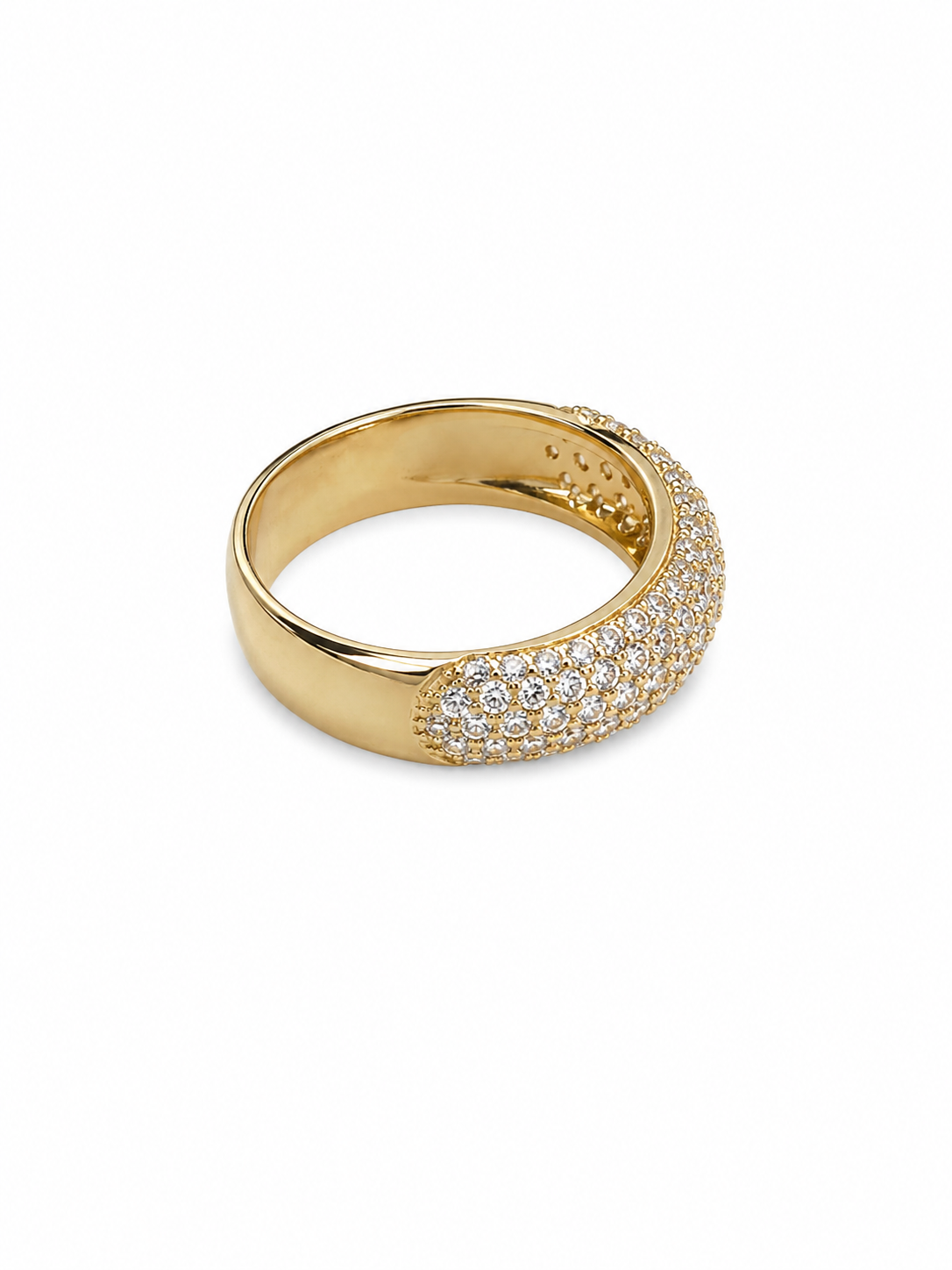 10KT Yellow Gold Plain Cluster Band [A3P8]