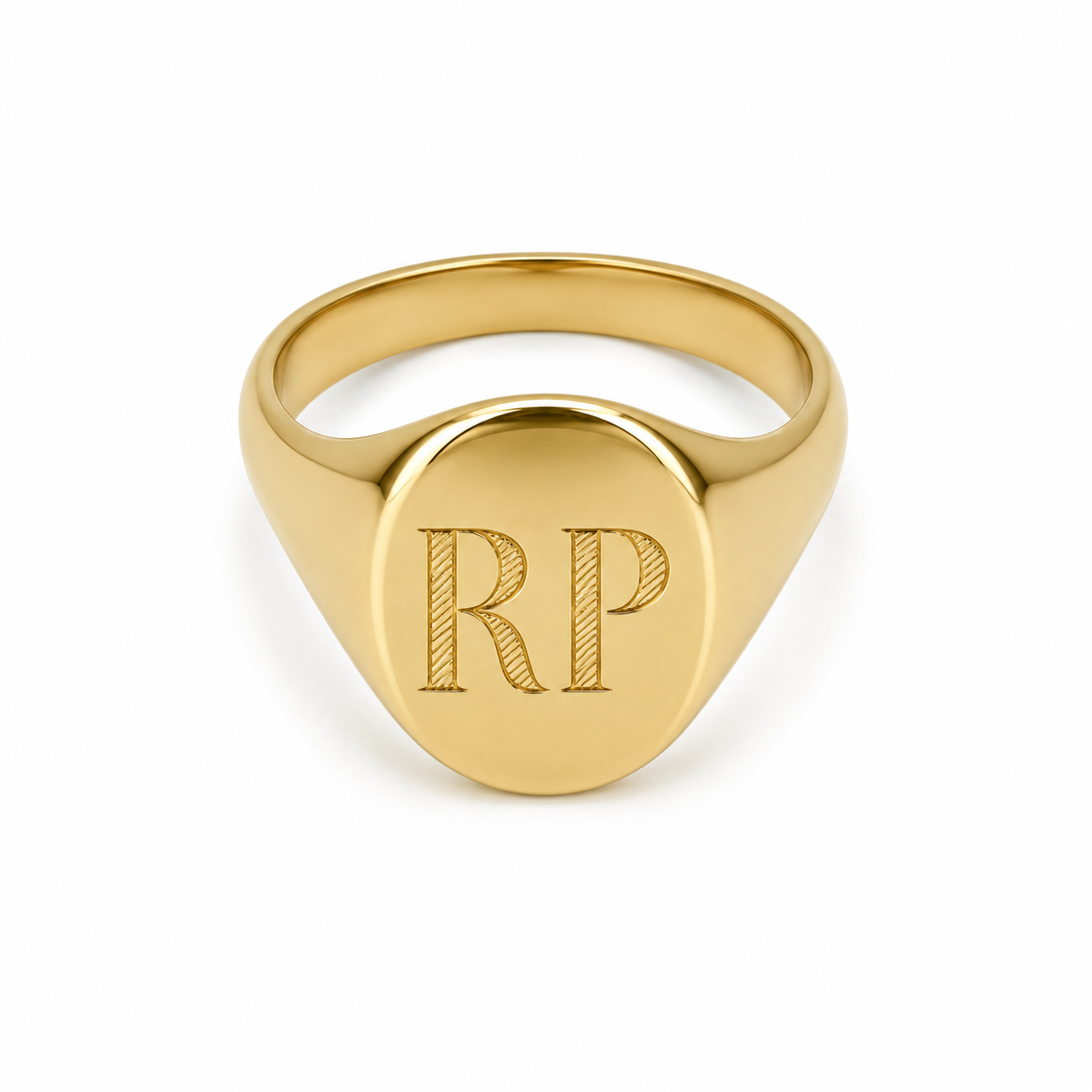 10KT Yellow Gold RP Oval Ring [A6P2]