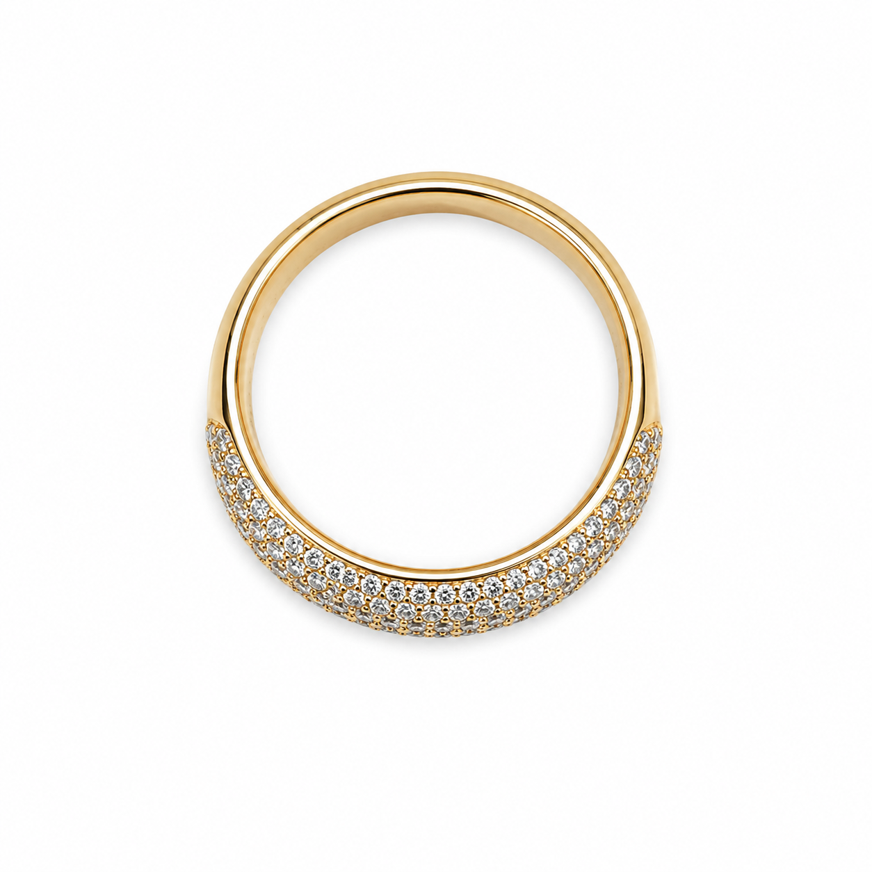 10KT Yellow Gold Plain Cluster Band [A3P8]