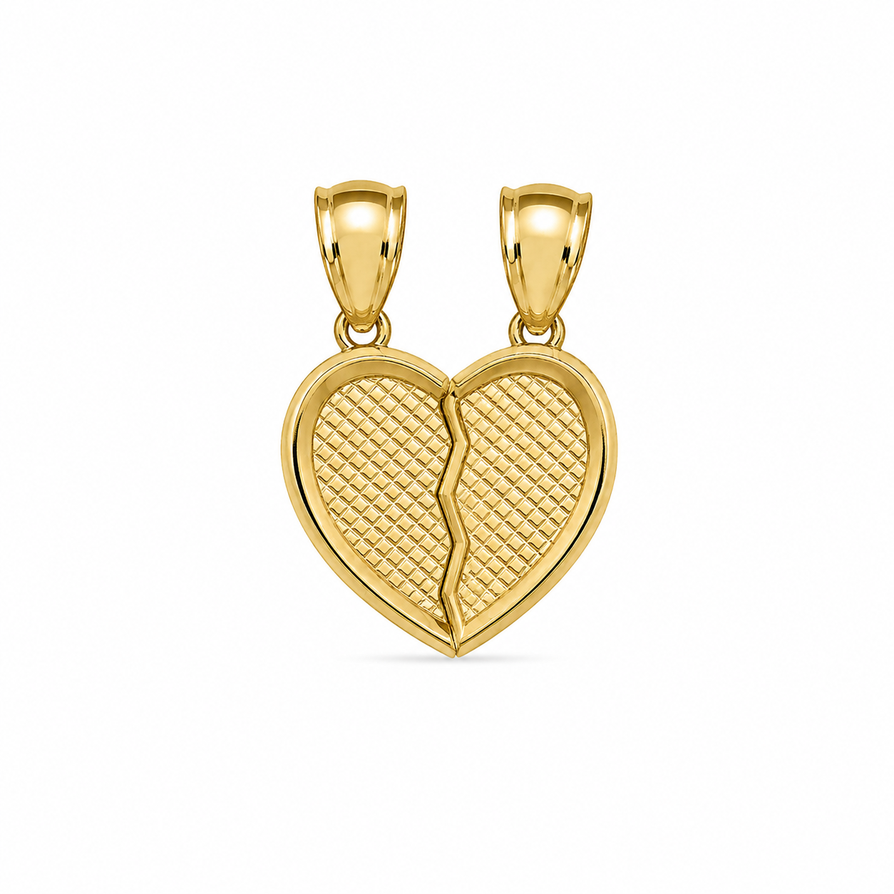 10KT Yellow Gold Heart Set Pendant [A2B7]