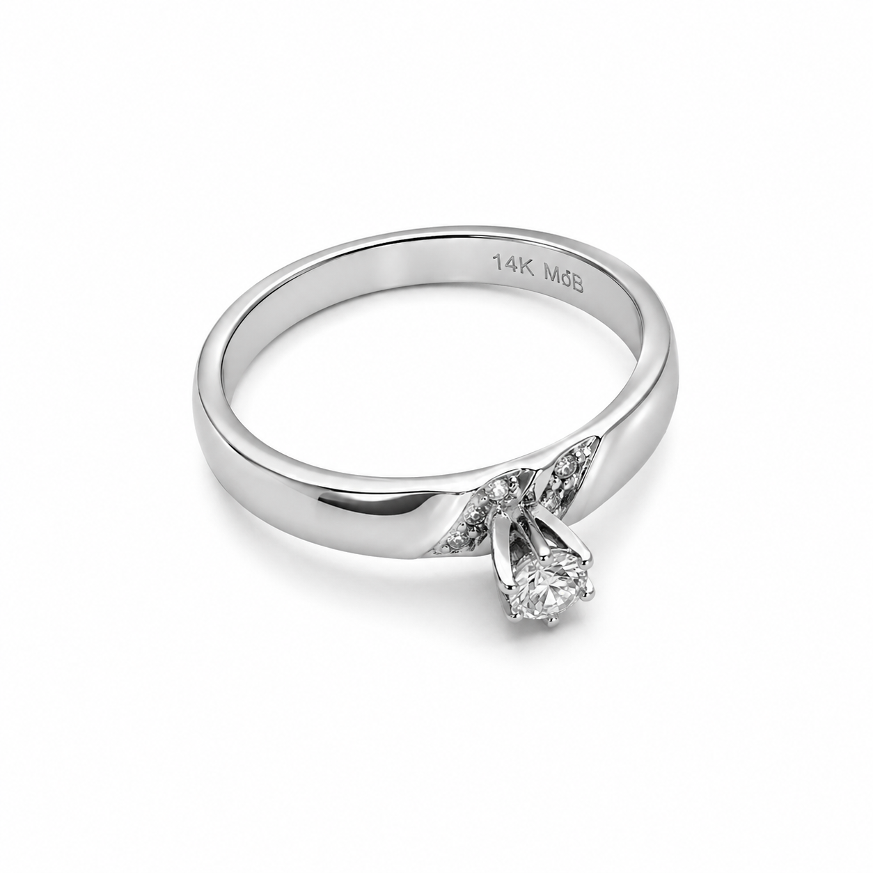14KT White Gold 0.10 CTW Diamond Ladies Ring [KS14H00]