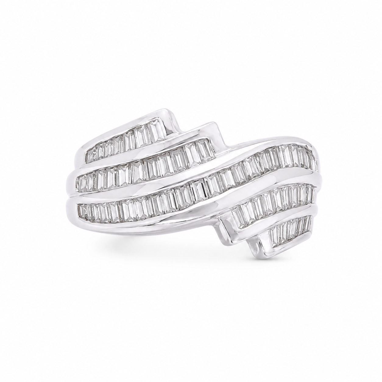14KT White Gold 0.90 CTW Diamond Ladies Ring [KS5T]