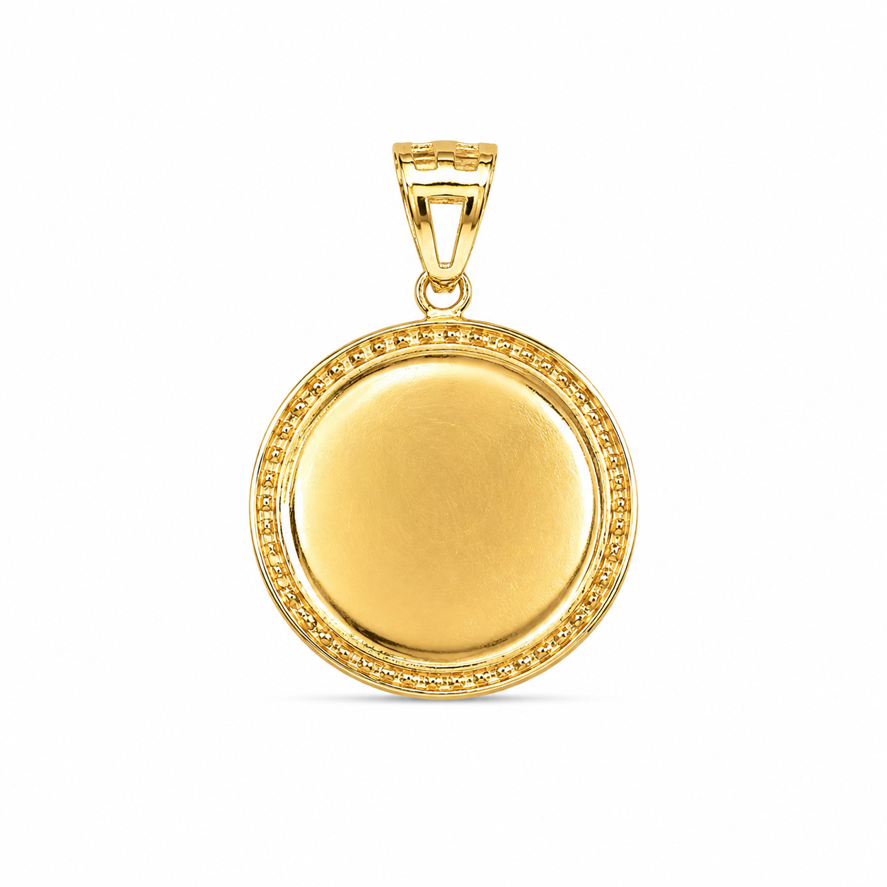 14KT Yellow Gold Round Medusa Pendant [A4B5]