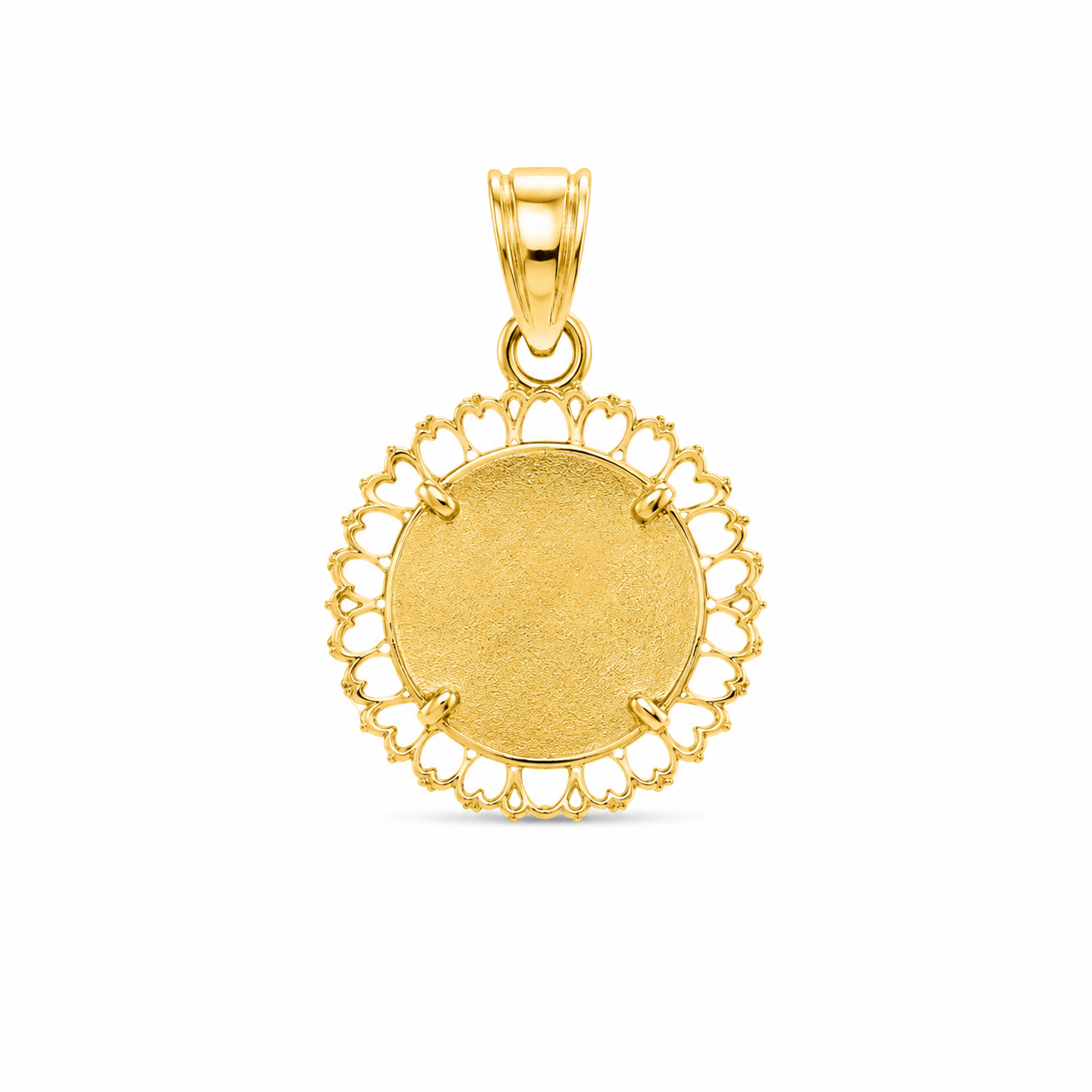 14KT Yellow Gold Taurus Round Pendant [A2B1]