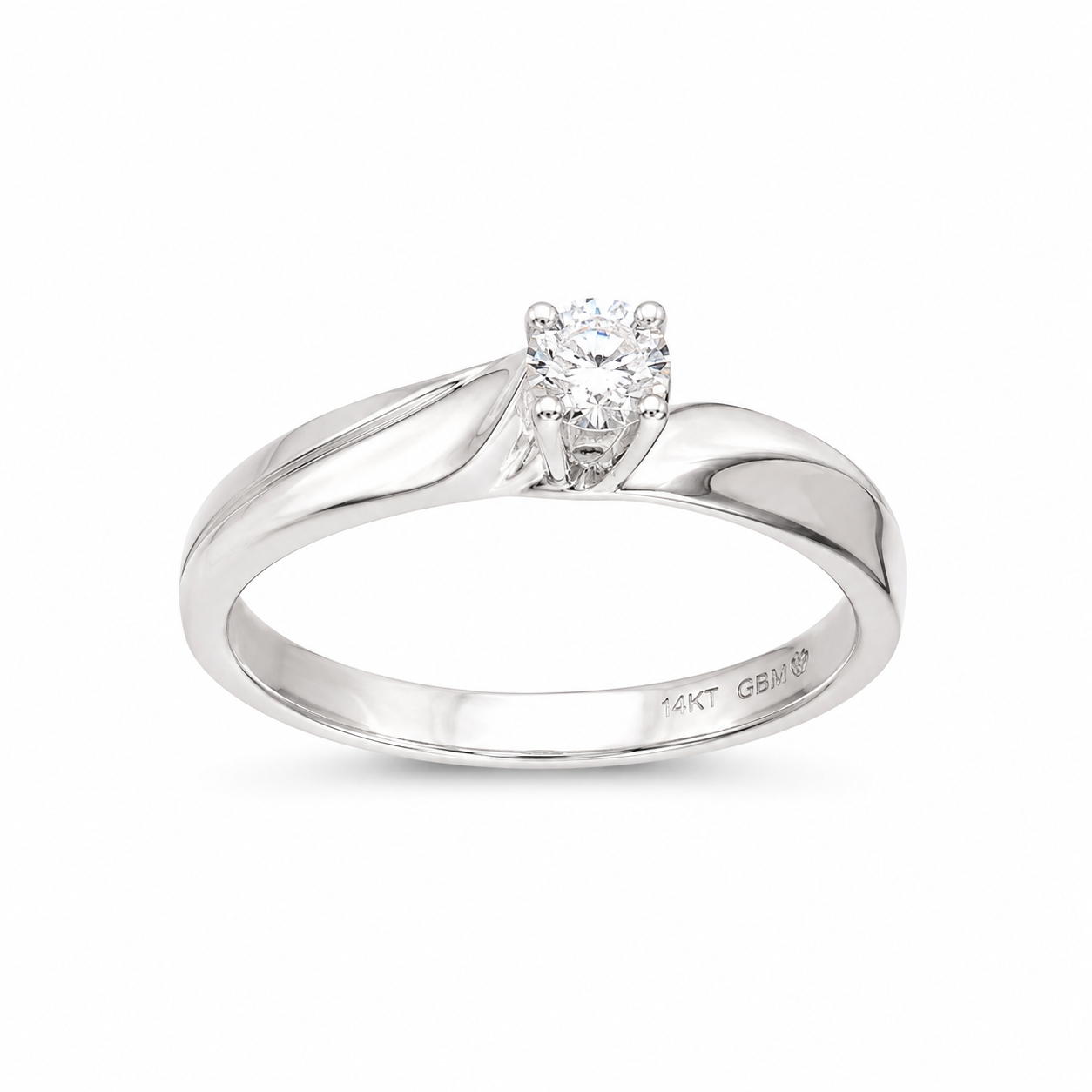 14KT White Gold 0.10 CTW Diamond Ladies Ring [KS14H00]
