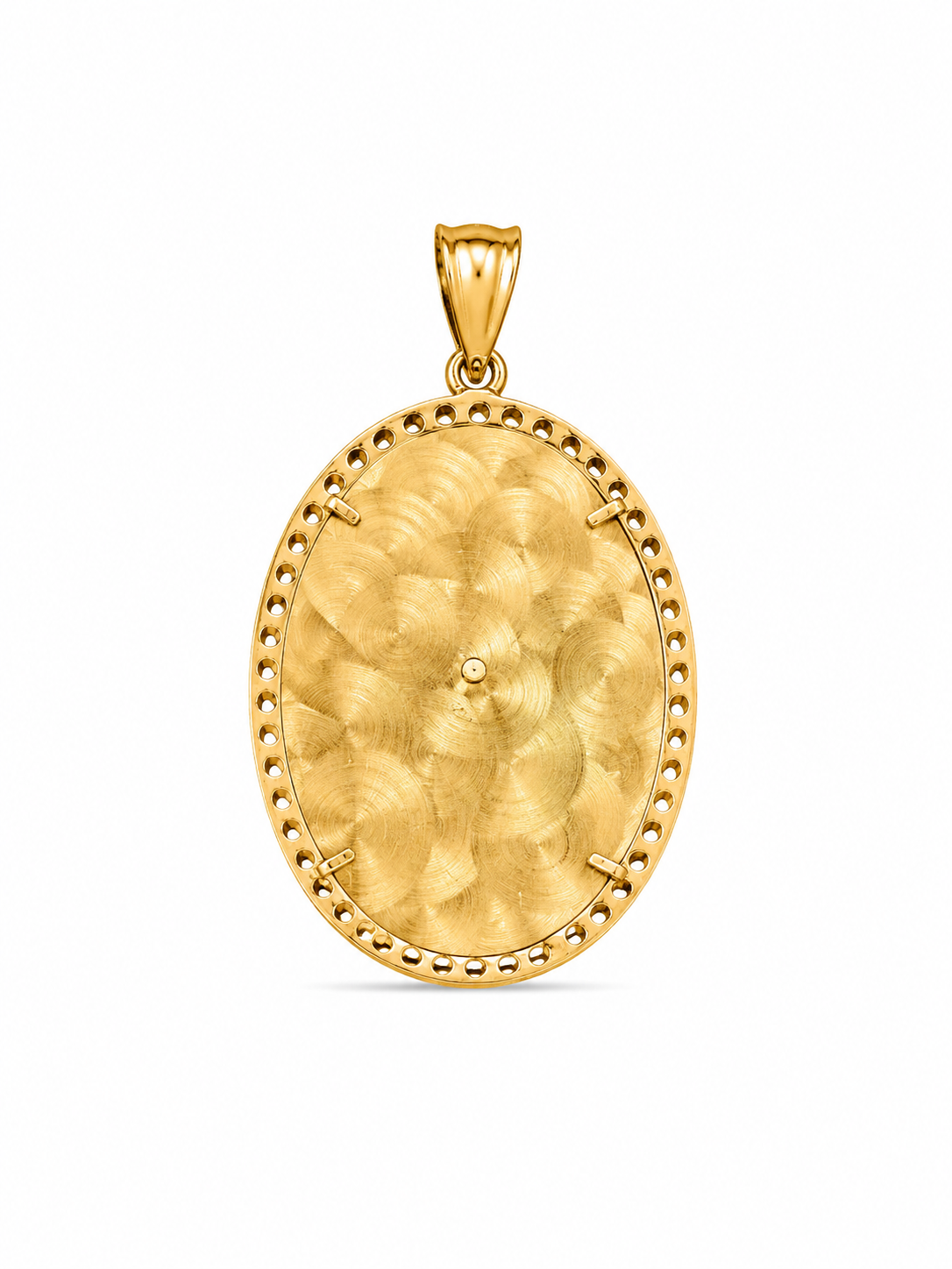 14KT Yellow Gold Oval Medusa Pendant [A9B1]