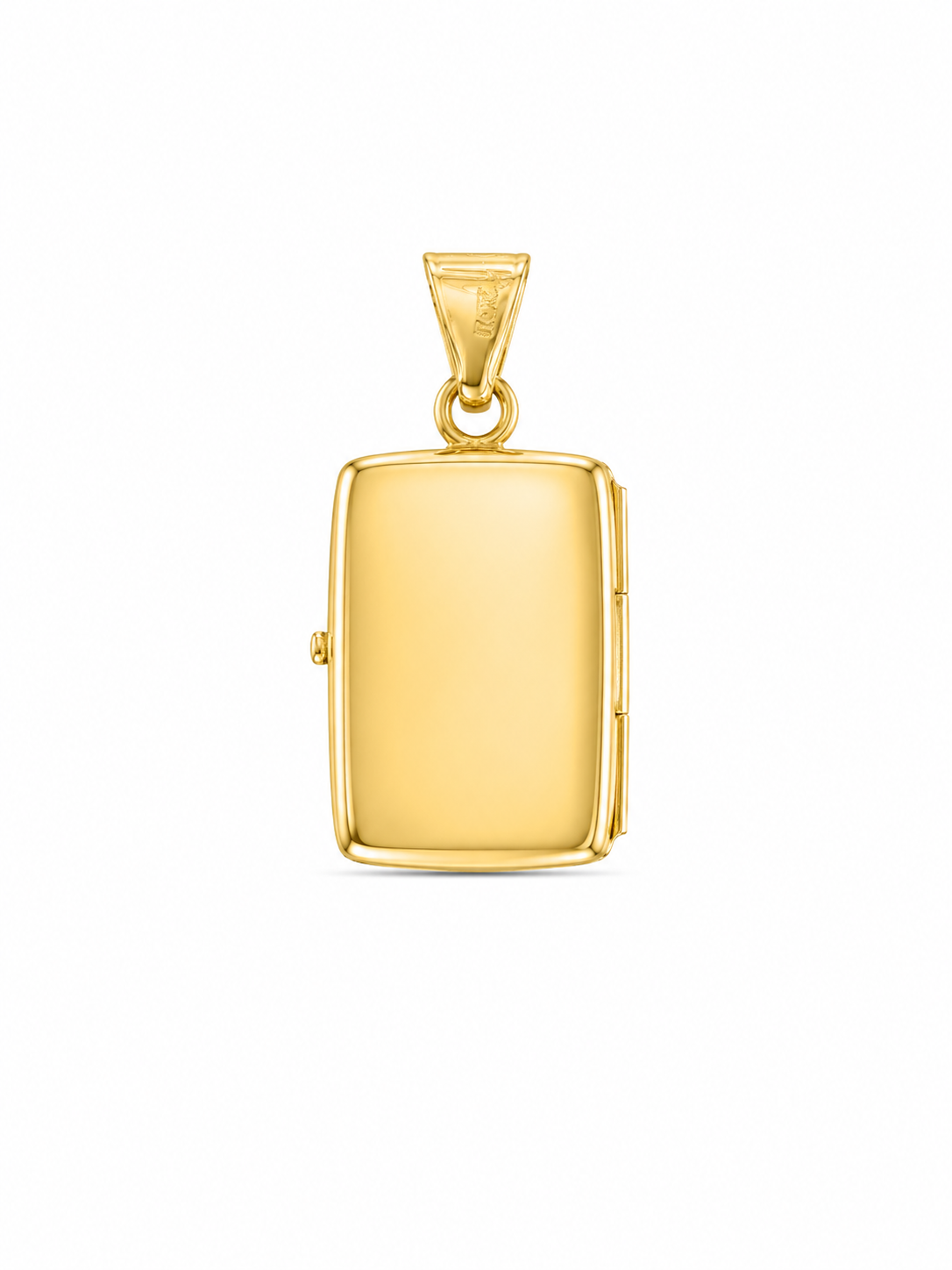 14KT Yellow Gold Diamond Cut Floral Locket Pendant [A4B5]